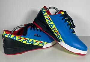 NEW FILA Original Fitness Blue / Black Tape Sneakers *RARE* Men's Size 10.5